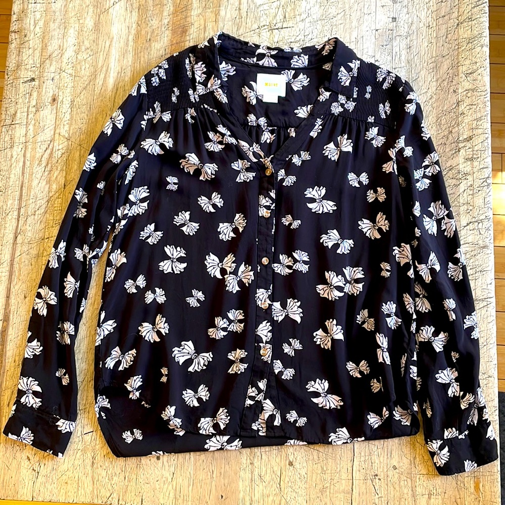 Maeve bow tie shirt